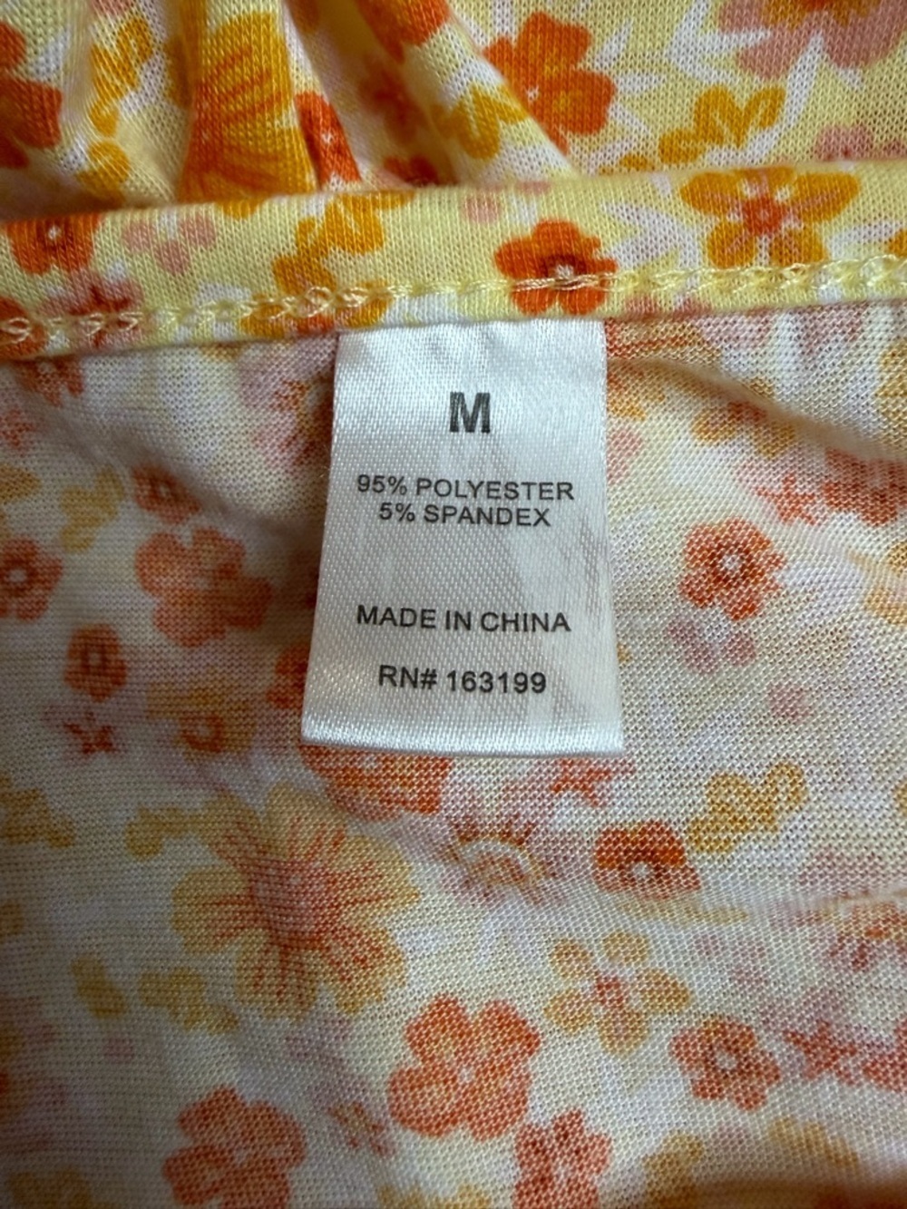 Floral Babydoll Orange Yellow Ditsy Print Cottagecore Y2K Summer Flowy Sundress - Picture 5 of 6